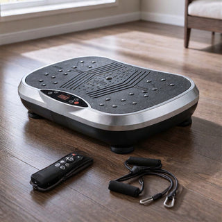 Plaque vibrante fitness VibingOne avec Bluetooth, télécommande et bandes de résistance