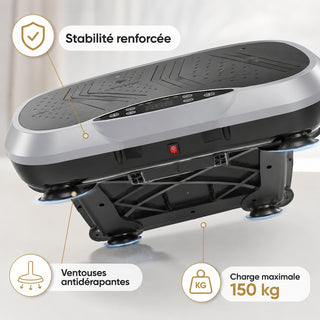Plateforme vibrante VibingOne avec surface texturée antidérapante pour une meilleure stabilité