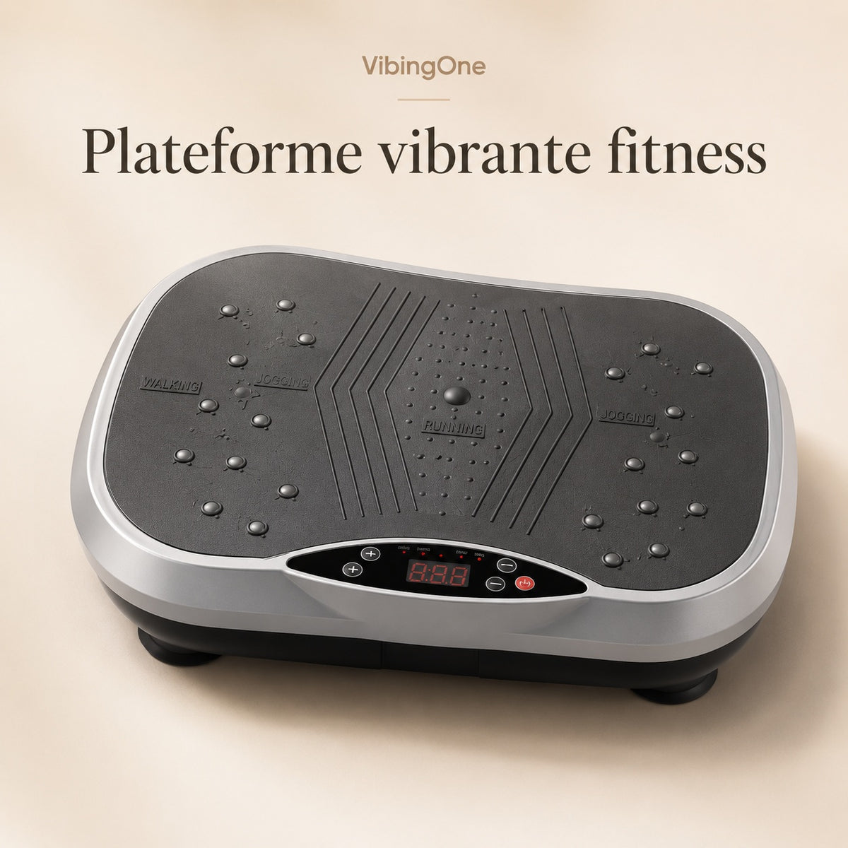 Plateforme vibrante VibingOne avec surface de massage sous les pieds
