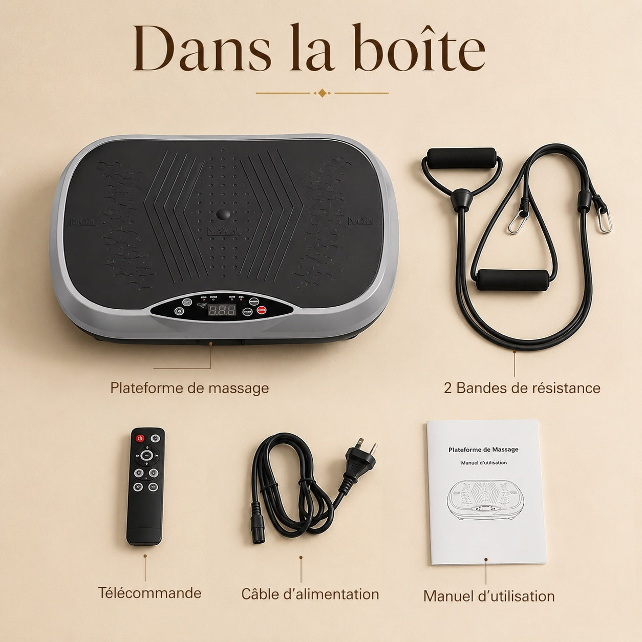 Plateforme vibrante avec télécommande